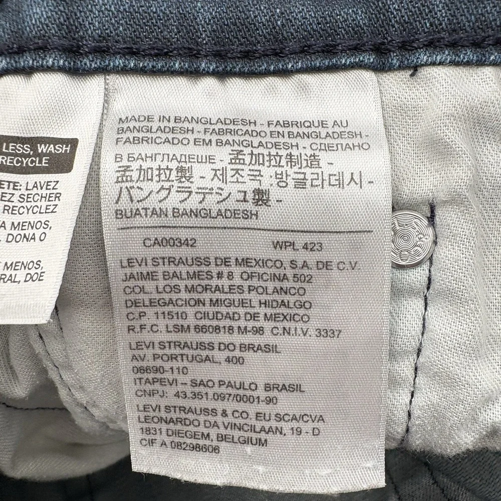 Levi's 511 Slim Fit Jeans Mens 30x30 Blue Dark Wash Denim Stretch Cotton